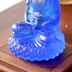 Tượng Đức Phật Dược Sư lưu ly xanh 20.5cm