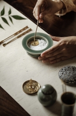 Bộ xông trầm phúc lạc viên tròn