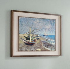 Tranh đồng khắc tay "Thuyền đánh cá trên bãi biển Saintes-Maries" - bảo tồn di sản Van Gogh