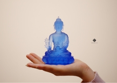 Tượng Đức Phật Dược Sư lưu ly xanh dương 12.5cm