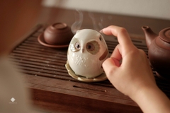Lư gốm cú mèo may mắn Nhật Bản