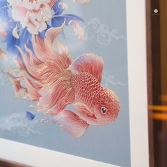 Tranh đồng khắc tay Hồng phúc lâm môn