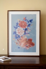 Tranh đồng khắc tay Hồng phúc lâm môn