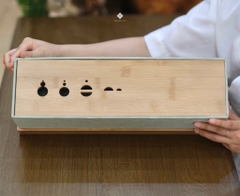 Bộ thưởng trà trầm gốm mộc