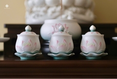 Chén nước hoa sen sứ màu 9.7cm