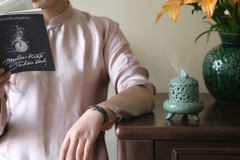 Lư gốm men ngọc hoa sen cổ điển