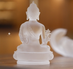 Tượng Đức Phật Dược sư liên hoa lưu ly trắng