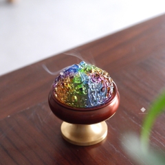 Lư đồng sơn vân lưu ly ngũ sắc