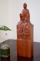 Tượng Phật an lành vô uý gỗ gụ