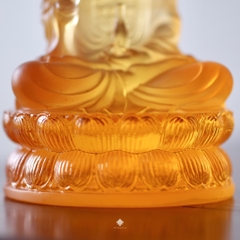 Tượng Quan Âm Bồ tát lưu ly vàng 13cm