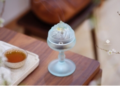 Lư trùng sơn chân nến lưu ly ngọc bích