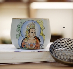 Lư gốm vẽ tay Quan Âm Bồ tát