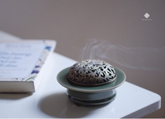 Lư gốm phúc lạc viên tròn
