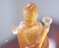 Tượng Quan Âm Như Ý lưu ly vàng