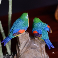 Tượng đồng uyên ương thanh trúc