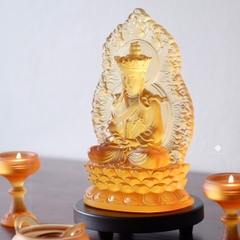 Tượng Địa Tạng Bồ tát hào quang lưu ly vàng