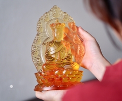 Tượng Địa Tạng Bồ tát hào quang lưu ly vàng