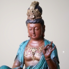 Tượng đồng Quan Âm Thuỷ Nguyệt 45cm