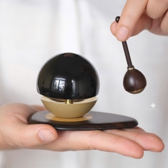 Chuông đồng Nhật Bản ngọc hưởng âm màu đen 5.4cm