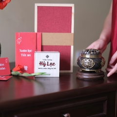 Lư đồng ngọc cát tường nâu đậm