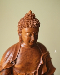 Tượng Phật Dược Sư gỗ gõ