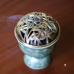 Lư gốm thanh diệp