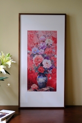 Tranh đồng Mẫu đơn phú quý