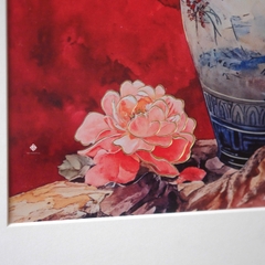 Tranh đồng Mẫu đơn phú quý