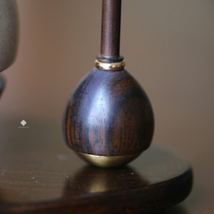 Chuông đồng Nhật Bản ngọc hưởng âm xám khói 5.4cm