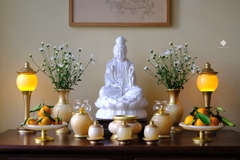 Lư hương ngọc bích vàng