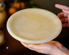 Đĩa bồng ngọc bích vàng