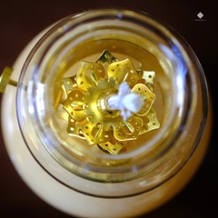 Đèn dầu ngọc bích vàng