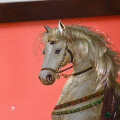 Tranh đồng khắc tay Ngự mã nghinh xuân