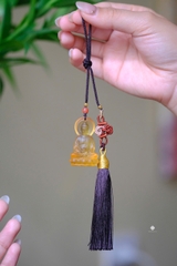 Mặt dây Đức Phật A Di Đà lưu ly vàng