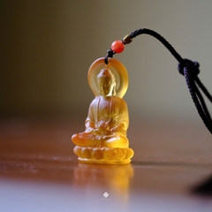 Mặt dây Đức Phật A Di Đà lưu ly vàng