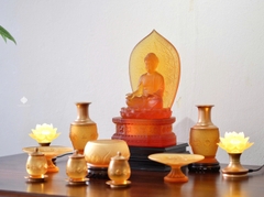 Ban thờ bát bảo cát tường lưu ly vàng