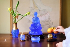Tượng Phật Dược Sư lưu ly xanh dương 22cm