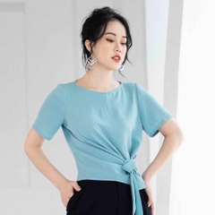 Áo kiểu nữ TosonFashion Xanh cổ tròn
