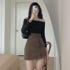 Chân váy ngắn chữ a thu đông