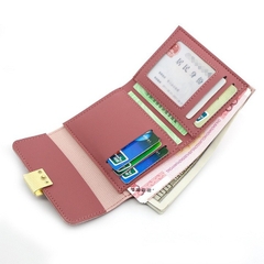 Ví nữ mini da mềm khóa vuông thời trang