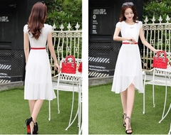 Đầm suông nữ tặng kèm dây beo thắt eo