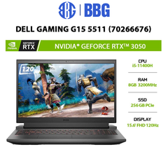 Máy tính xách tay Dell G15 5511 (i5-11400H, 8GB, 256GB SSD, RTX3050 4GB, 15.6