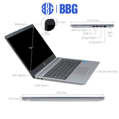 Máy tính xách tay Laptop HP 240 G8 (Core i5-1135G7,4GB RAM,256GB SSD,14