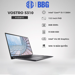 Máy tính xách tay Laptop DELL VOS13 5310/i5-11320H/8GD4/512SSD/13.3FHD/FP/4C54WHr/XÁM/W10SL+OFFICE ST/LED_KB