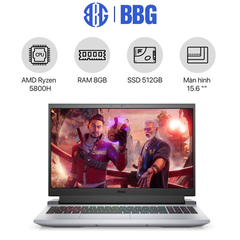 Máy tính xách tay Dell G15 Ryzen Edition 5515 , R7 5800H, 8GB (1*8GB), 512GB SSD, RTX3050 4GB, 15.6