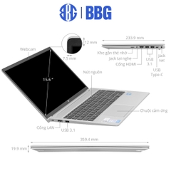 Máy tính xách tay Laptop HP Probook 450 G8 (Core i3-1115G4/4GD4/256GSSD/15.6HD/WL/BT/3C45WHr/BẠC/WIN10SL)