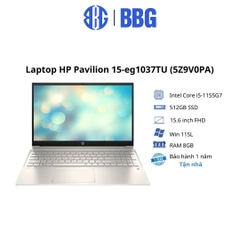 Máy tính xách tay Laptop HP Pavilion 15-eg1040TU (Core i5-1155G7/8GD4/256GSSD/15.6FHD/BT5/3C41WHr/VÀNG/BẠC/W11SL)