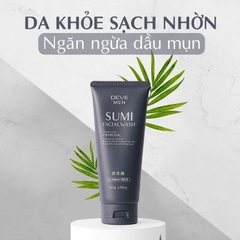 Sữa Rửa Mặt Làm Sạch Sâu Chứa Than Hoạt Tính Deve Men Sumi Facial Wash (130g)