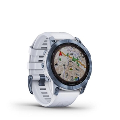 Đồng hồ thông minh fenix 7/7X Sapphire, Solar, Xám Carbon/Xanh/Đen, phủ DLC viền Titanium với Dây đen/Dây titanium, Đồng hồ GPS, SEA