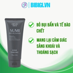 Sữa Rửa Mặt Làm Sạch Sâu Chứa Than Hoạt Tính Deve Men Sumi Facial Wash (130g)
